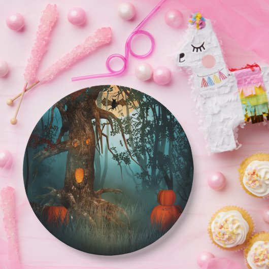 Halloween Beängstigend Szene (3) Beide Größen Pappteller (Party)