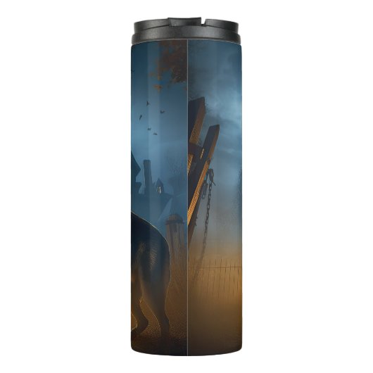 Halloween Beängstigend Thermosbecher (Rückseite)