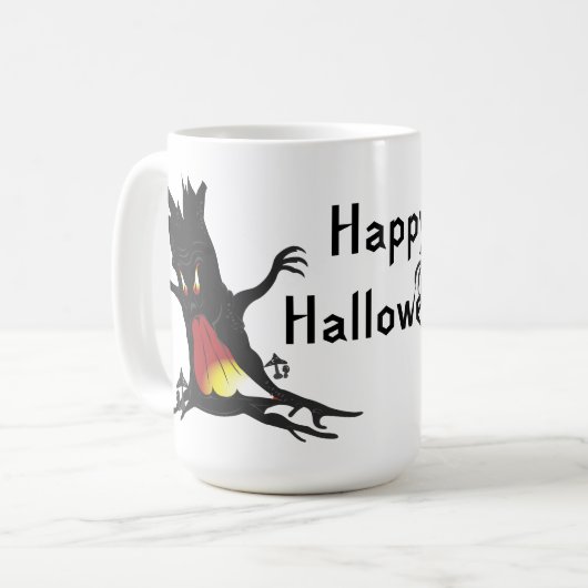 Halloween Beängstigend Tree Kaffeetasse (Vorderseite Links)