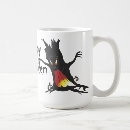 Halloween Beängstigend Tree Kaffeetasse (Rechts)