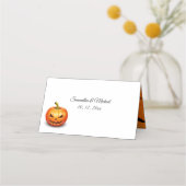 Halloween Beängstigend Tree Personalize Names Date Platzkarte (Rückseite)