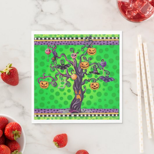 Halloween Beängstigend Tree Serviette (Beispiel)