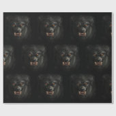 Halloween Beängstigend Werewolf Geschenkpapier (Flach)