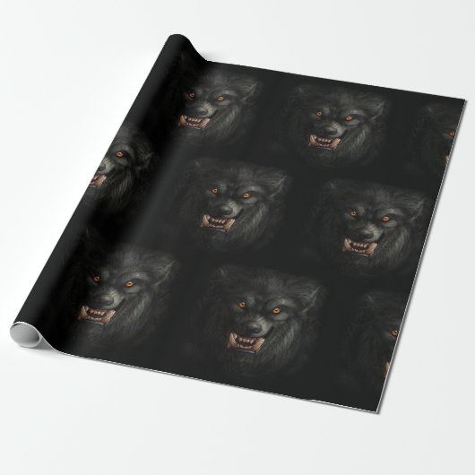 Halloween Beängstigend Werewolf Geschenkpapier (Ungerollt)