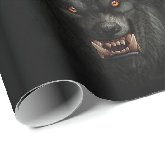 Halloween Beängstigend Werewolf Geschenkpapier (Rolleneckpunkt)