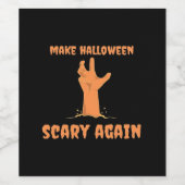 Halloween Beängstigend wieder Zombie Classic Trump Weinetikett (Einzelnes Label)