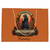 Halloween Beängstigend Witz Funny Zitat Personalis Große Geschenktüte (Rückseite)