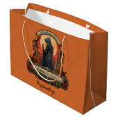 Halloween Beängstigend Witz Funny Zitat Personalis Große Geschenktüte (Rückseite Schrägansicht)