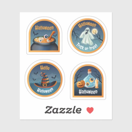 Halloween beängstigende Aufklebersammlung Aufkleber (Blatt)