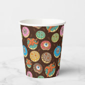 Halloween Beängstigende Donut-Musterpapier-Cups Pappbecher (Links)