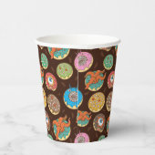Halloween Beängstigende Donut-Musterpapier-Cups Pappbecher (Rechts)