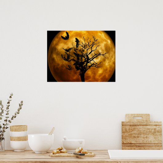 Halloween-Beängstigende Fledermäuse Poster (Küche)