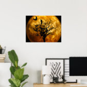 Halloween-Beängstigende Fledermäuse Poster (Heimbüro)