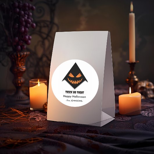 Halloween Beängstigende Gesichter - Trick oder Tre Runder Aufkleber