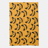 Halloween: beängstigende Gesichter, Vintager Stil. Geschirrtuch (Vertikal)