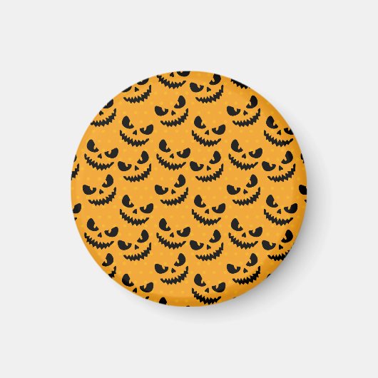 Halloween: beängstigende Gesichter, Vintager Stil. Magnet (Vorne)