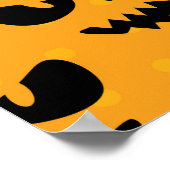 Halloween: beängstigende Gesichter, Vintager Stil. Poster (Ecke)