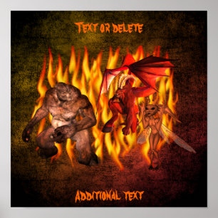 Halloween Beängstigende Gremlins Monster Personali Poster