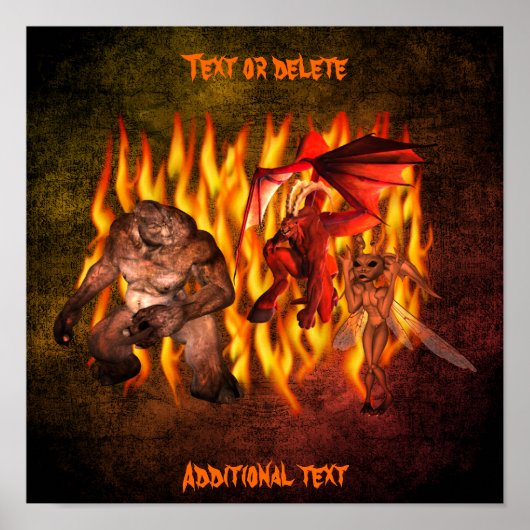 Halloween Beängstigende Gremlins Monster Personali Poster (Vorne)