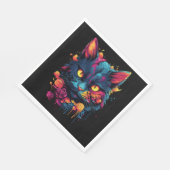 Halloween/Beängstigende Katze/Tag der Toten Serviette (Ecke)