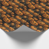 🎃 Halloween - beängstigende Kürbis Geschenkpapier (Ecke)