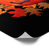 Halloween Beängstigende Kürbislaterne Personalisie Poster (Ecke)