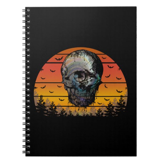 HALLOWEEN BEÄNGSTIGENDE SKULL NOTIZBLOCK (Vorderseite)