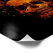 HALLOWEEN BEÄNGSTIGENDE, SPUK HAUSSKULLS POSTER (Ecke)