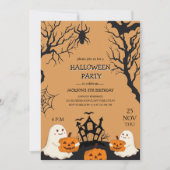 Halloween beängstigender Geburtstag Einladung (Vorderseite)