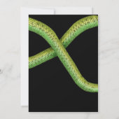 Halloween Beängstigender grüner Schlangenschlauch Einladung (Rückseite)