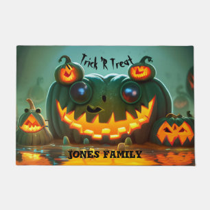 Halloween Beängstigender Kreaturenkürbis Fußmatte