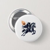 Halloween Beängstigender Kürbis Button (Vorne & Hinten)
