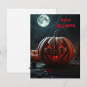 Halloween beängstigender Kürbis Feiertagskarte (Vorne/Hinten)
