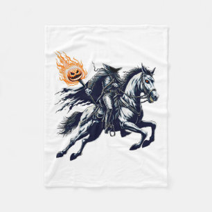 Halloween Beängstigender Kürbis Fleecedecke