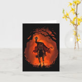 Halloween Beängstigender Kürbis Karte (Gelbe Blume)