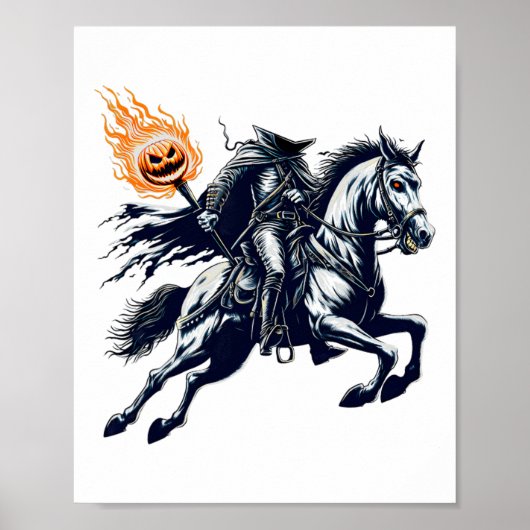Halloween Beängstigender Kürbis Poster (Vorne)