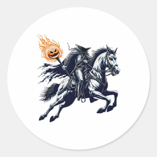 Halloween Beängstigender Kürbis Runder Aufkleber (Vorderseite)
