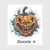 Halloween beängstigender Kürbiskleber Aufkleber (Blatt)