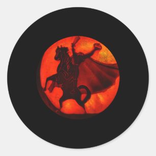 Halloween beängstigender Kürbispferd-Kürbis Runder Aufkleber