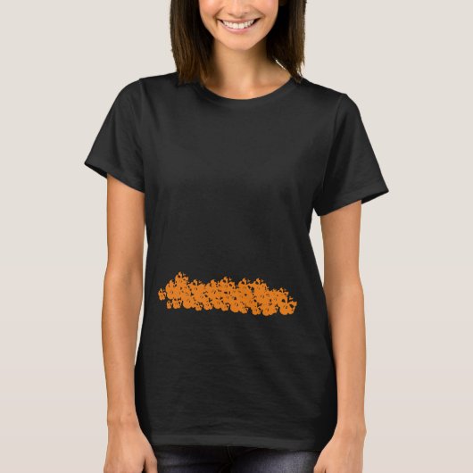 Halloween beängstigender Orangenhahn T-Shirt (Vorderseite)