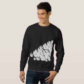 Halloween beängstigender Schwarzer Schädel Sweatshirt (Vorne ganz)