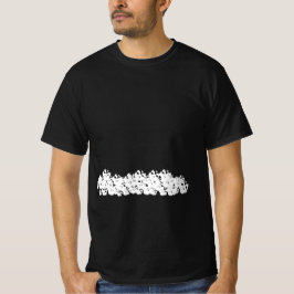 Halloween beängstigender Schwarzer Schädel T-Shirt