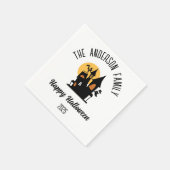 Halloween Beängstigender Spuk Hausname Personalisi Serviette (Ecke)