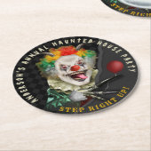 Halloween Beängstigendes Clown Adult Creepy Circus Runder Pappuntersetzer (Angewinkelt)