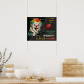 Halloween Beängstigendes Clown Erwachsene Creepy C Poster (Küche)