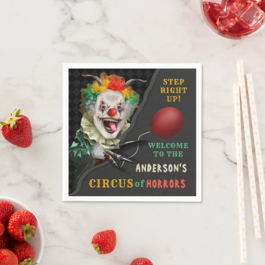 Halloween Beängstigendes Clown Erwachsene Creepy C Serviette (Beispiel)