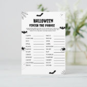 Halloween beängstigendes Ende der Phrase Party-Spi Einladung (Stehend Vorderseite)