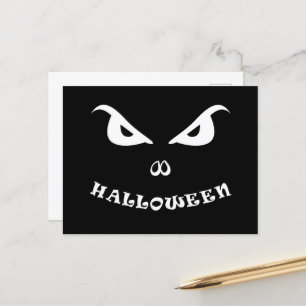 Halloween beängstigendes Gesicht Feiertagspostkarte