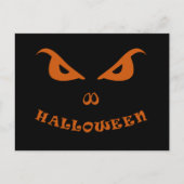 Halloween beängstigendes Gesicht Feiertagspostkarte (Vorderseite)