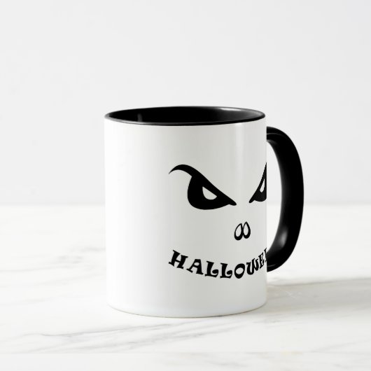 Halloween beängstigendes Gesicht Tasse (VorderseiteRechts)